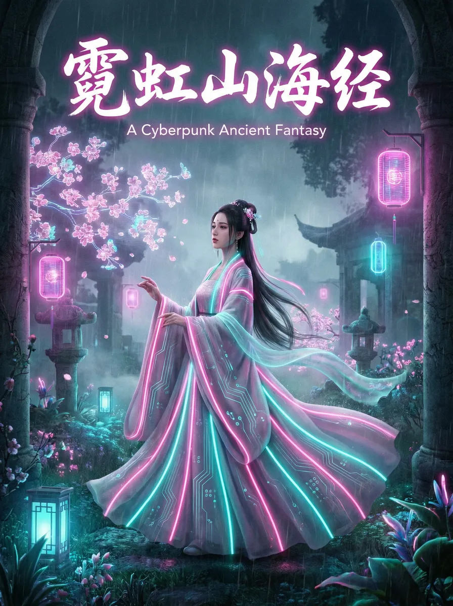 阿v电影 古风奇缘短剧 - 霓虹山海经海报